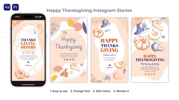 Videohive Happy Thanksgiving Instagram Stories 54909044