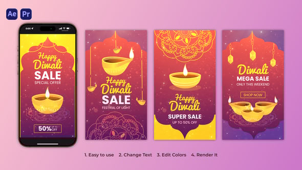 Videohive Diwali Sale Instagram Stories 54846600