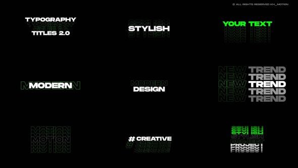 Videohive Typography Titles 2.0| After Effects