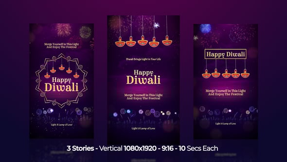 Videohive Happy Diwali Wishes Instagram Stories