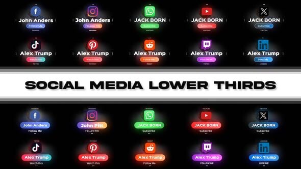 Videohive Social Media Lower Thirds 54996785