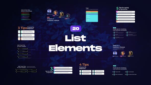 Videohive List Elements 54876828
