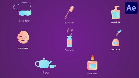 Videohive Spa Relaxing Icons And Titles for After Effects