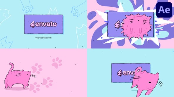 Videohive Sweety Cat Logo for After Effects