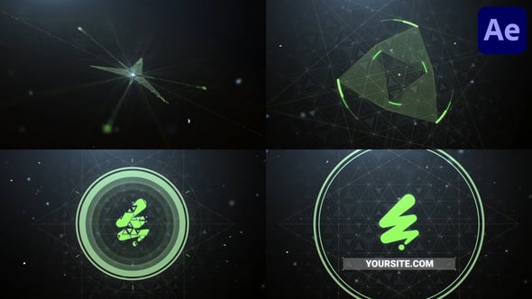 Videohive Geometric Glitch Logo Reveal for After Effects
