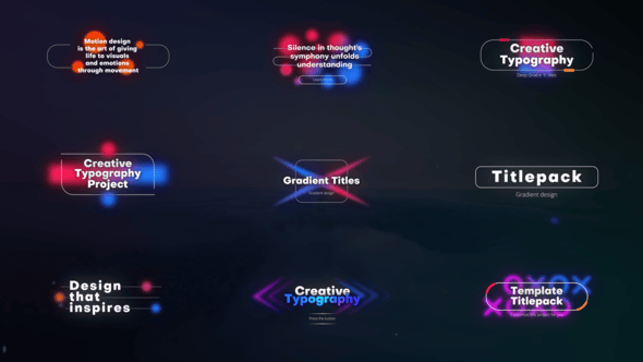 Videohive Deep Gradient Titles