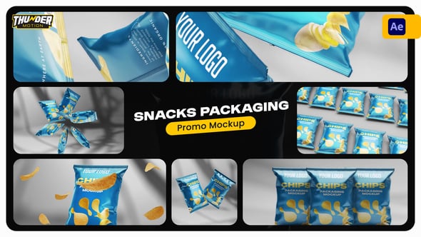 Videohive Snacks Packaging Promo Mockup