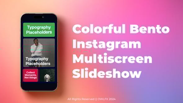 Videohive Colorful Bento Instagram Multiscreen Slideshow