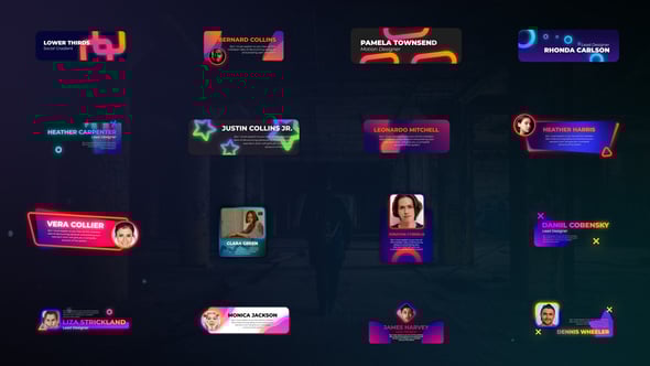 Videohive Gradient Social Lower Thirds