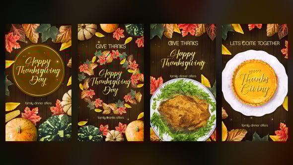 Videohive Thanksgiving Instagram Stories 55320530