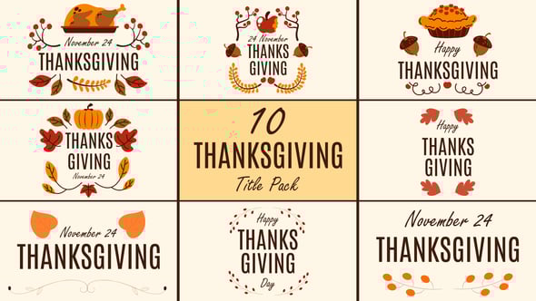 Videohive Thanksgiving Title Pack