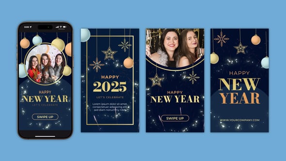 Videohive Happy New Year Instagram Stories 55398968