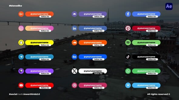 Videohive Social Media Lower Thirds 2.0  AE