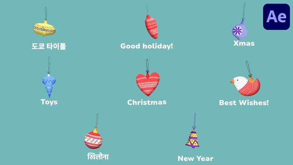 Videohive Christmas Toys Icons for After Effects