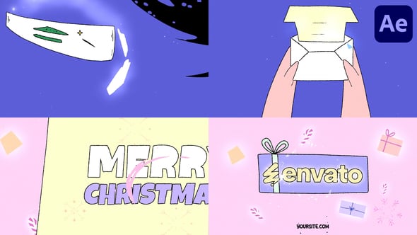 Videohive Christmas Letter Logo Opener for After Effects