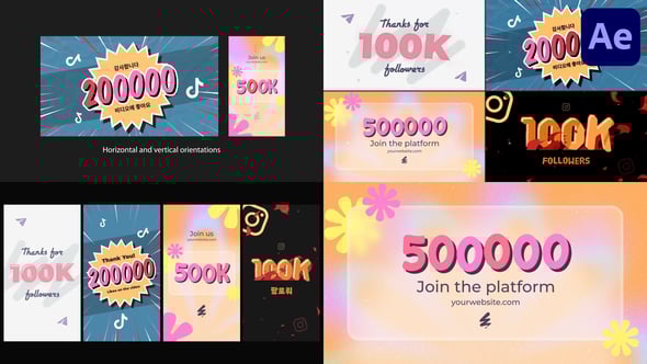 Videohive Followers Typography for After Effects