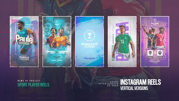 Videohive Sport Player Vertical Intro