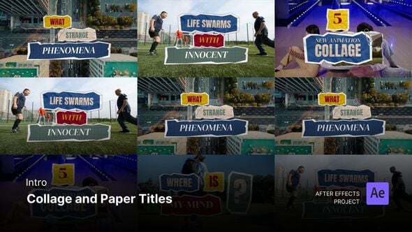 Videohive Intro/Opening – Collage and Paper Titles After Effects Project Files
