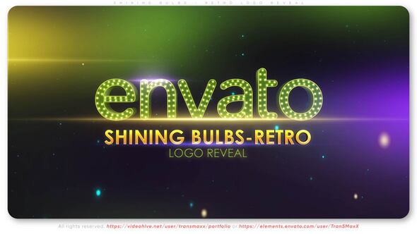 Videohive Shining Bulbs – Retro Logo Reveal