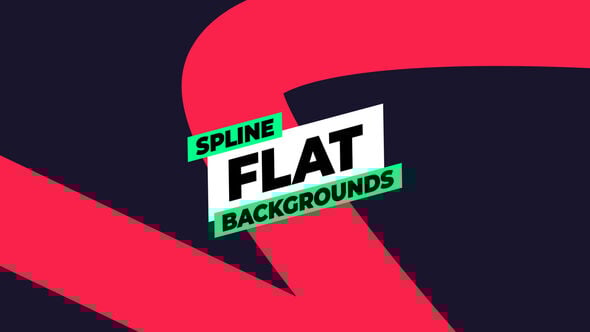 Videohive Spline Flat Backgrounds