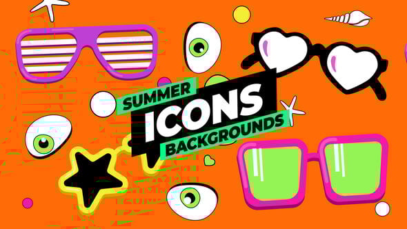 Videohive Summer Icons Backgrounds