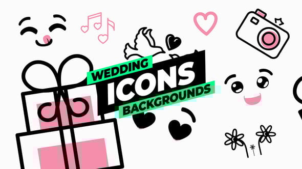 Videohive Wedding Icons Backgrounds