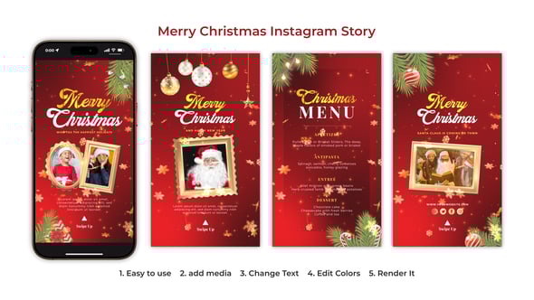 Videohive Merry Christmas Instagram Story | Christmas Opener