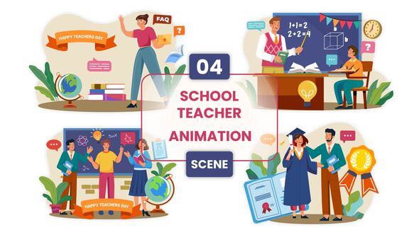 Videohive Teachers Day Animation Scene