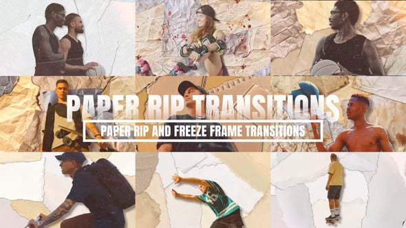Videohive Paper Rip and Freeze Frame Transitions