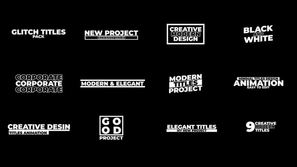 Videohive Glitch Minimal Titles | AE