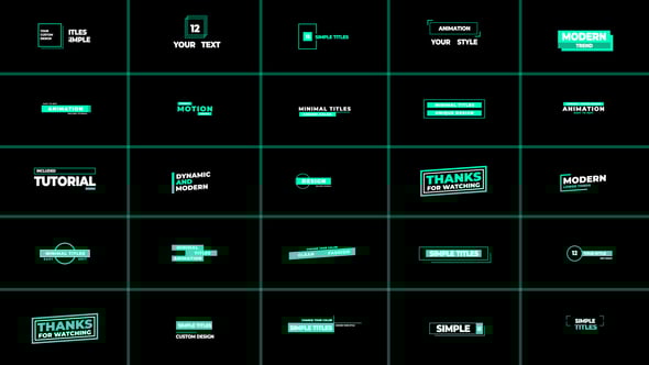 Videohive Simple Titles | AE 55879452