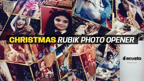 Videohive Christmas Rubik Photo Opener