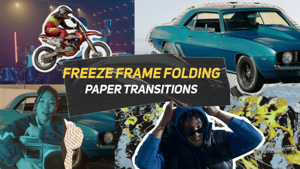 Videohive Freeze Frame Folding Paper Transitions