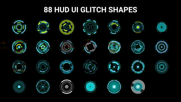 Videohive HUD UI Glitch Shapes