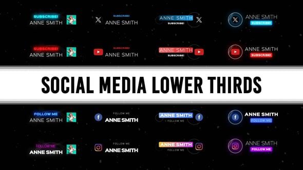 Videohive Social Media Lower Thirds 55680025