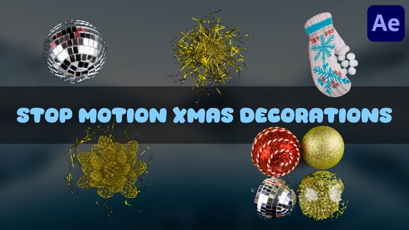 Videohive Stop Motion Xmas Decorations for After Effects