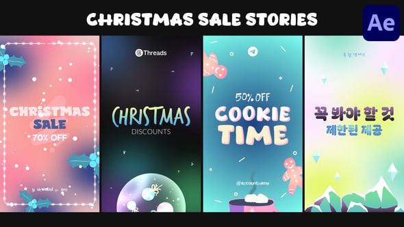 Videohive Christmas Sale Stories for After Effects 55726553