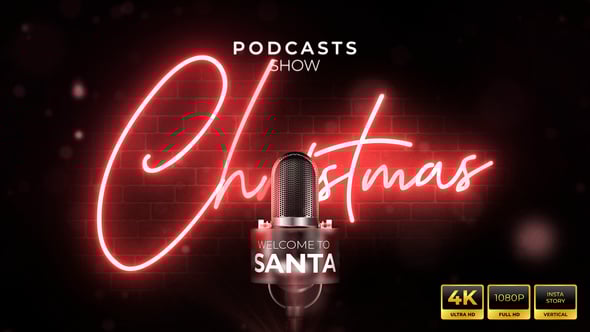 Videohive Christmas Podcast Show Opener