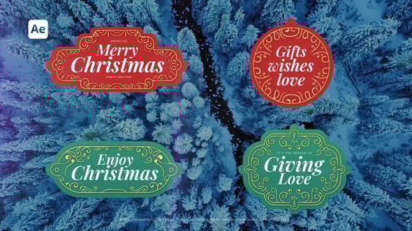 Videohive Christmas Lower Thrids | New Year Wishes Stickers