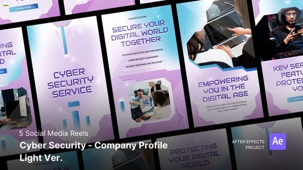 Videohive Social Media Reels – Cyber Security – Company Profile Light Ver After Effects Project Files