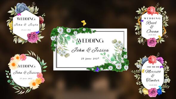 Videohive Romantic Floral Titles