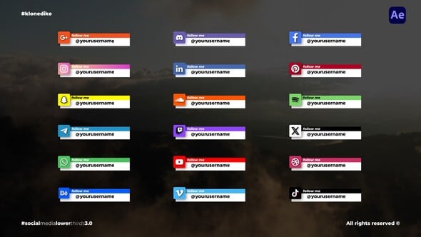 Videohive Social Media Lower Thirds 3.0