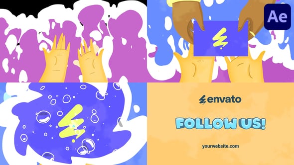 Videohive Cartoon Hands Logo for After Effects