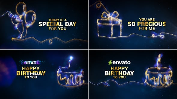 Videohive Birthday Wishes Intro // Happy Birthday Wishes