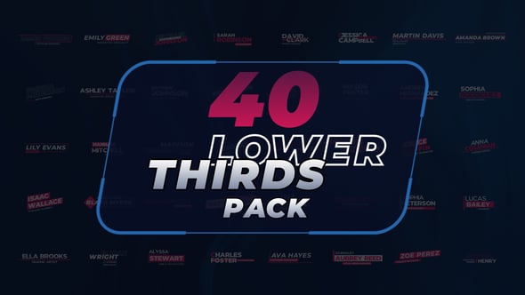 Videohive Lower Thirds Pack 55912865
