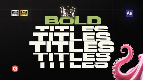 Videohive Titles Bold Text