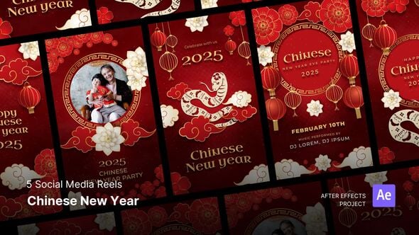 Videohive Social Media Reels – Chinese New Year After Effects Project Files