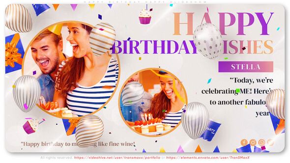 Videohive Happy Birthday Happy Slideshow