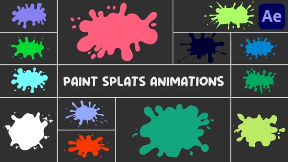 Videohive Paint Splats Animations for After Effects