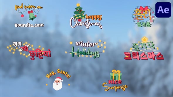 Videohive Christmas Titles for After Effects 55952353